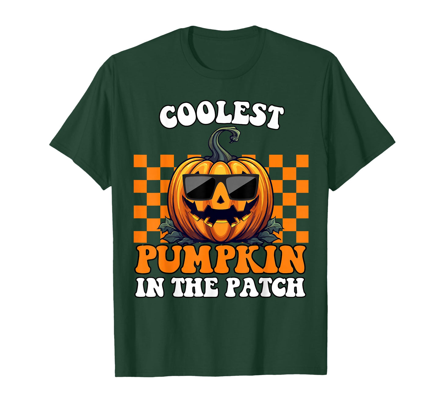 Coolest Pumpkin in The Patch Halloween Funny Fall Design T-Shirt