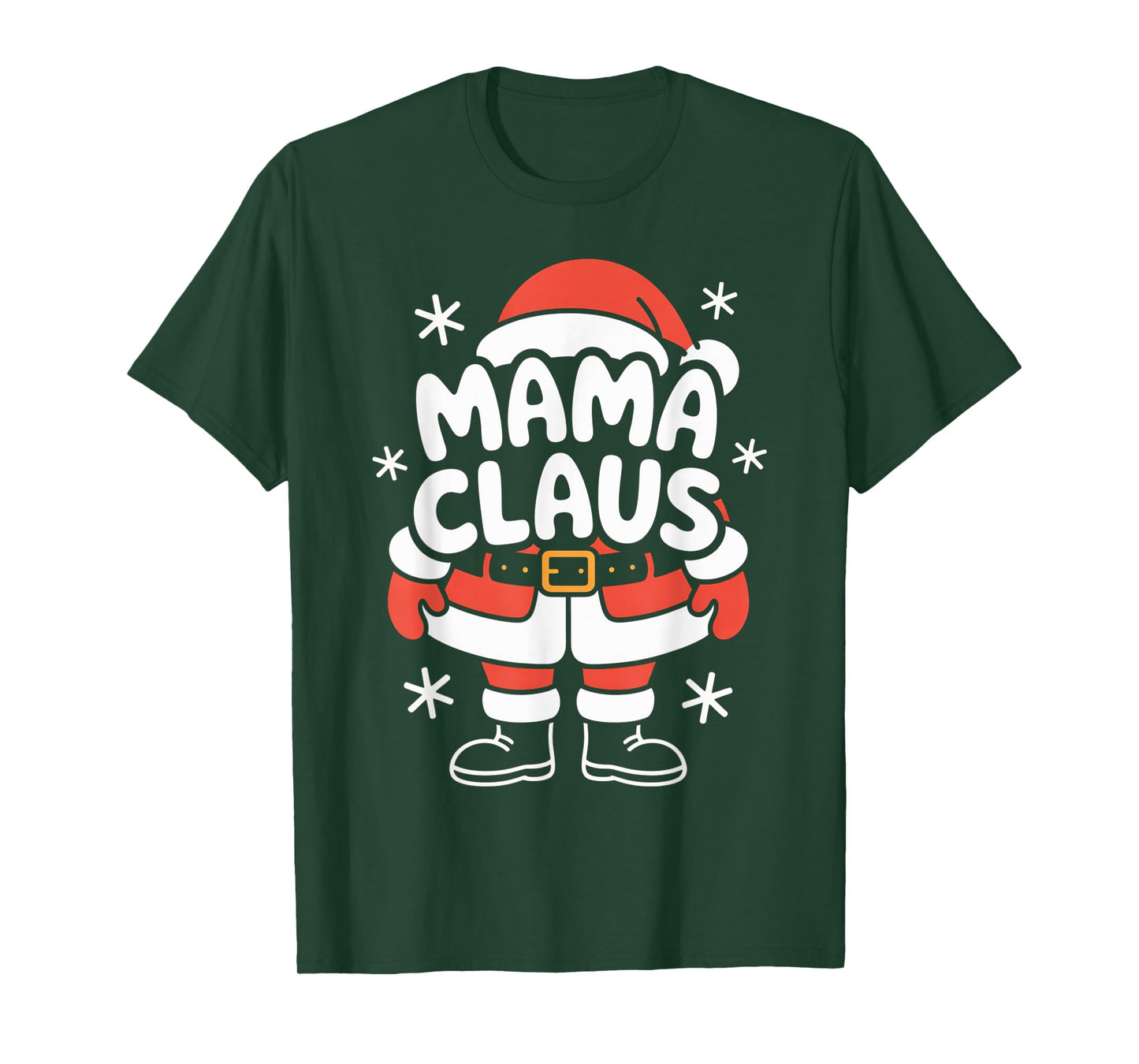 Mama Claus Christmas tee Matching Santa Family Holiday T-Shirt