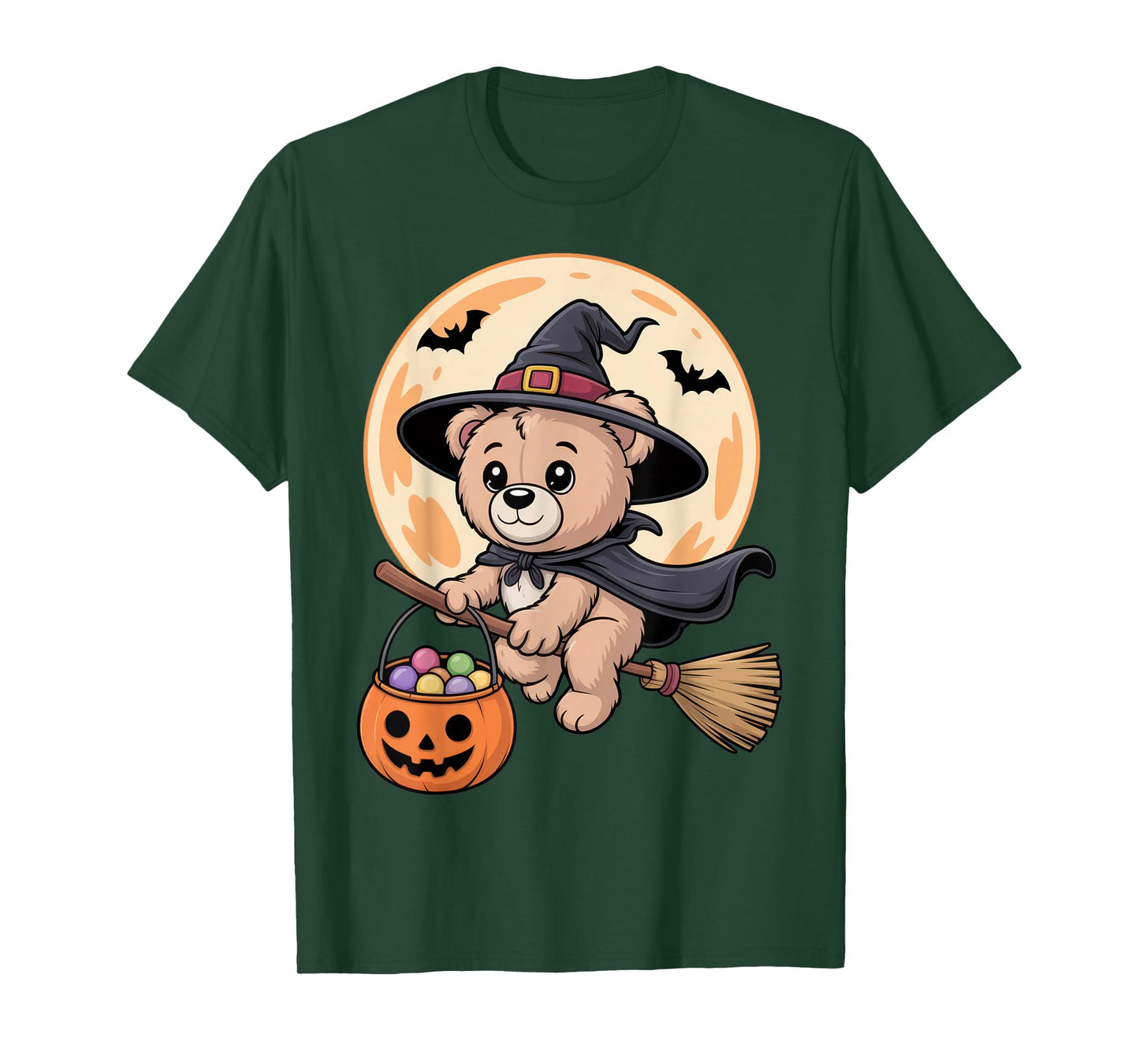 Cute Witch Bear Halloween Fun for Kids and Adults T-Shirt