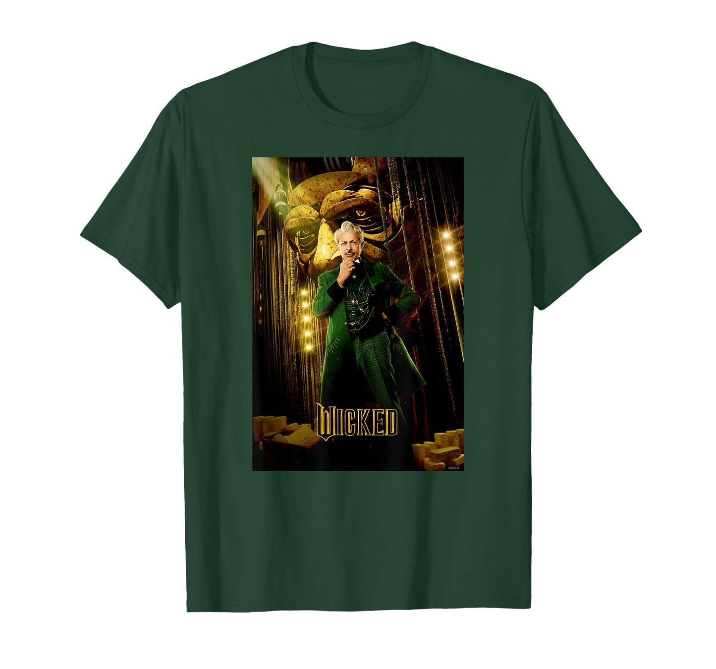Wicked Unisex-Adult T-Shirt - Wicked Wizard Poster - Black - Small - Short Sleeve - Movie Character T-Shirt