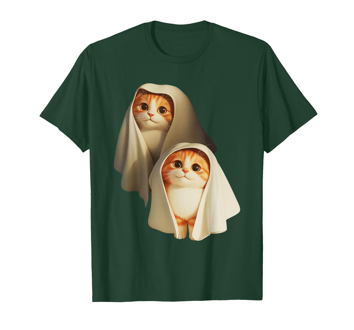 Ghost Cat Meme Funny Halloween Costume for Men Women Kids T-Shirt