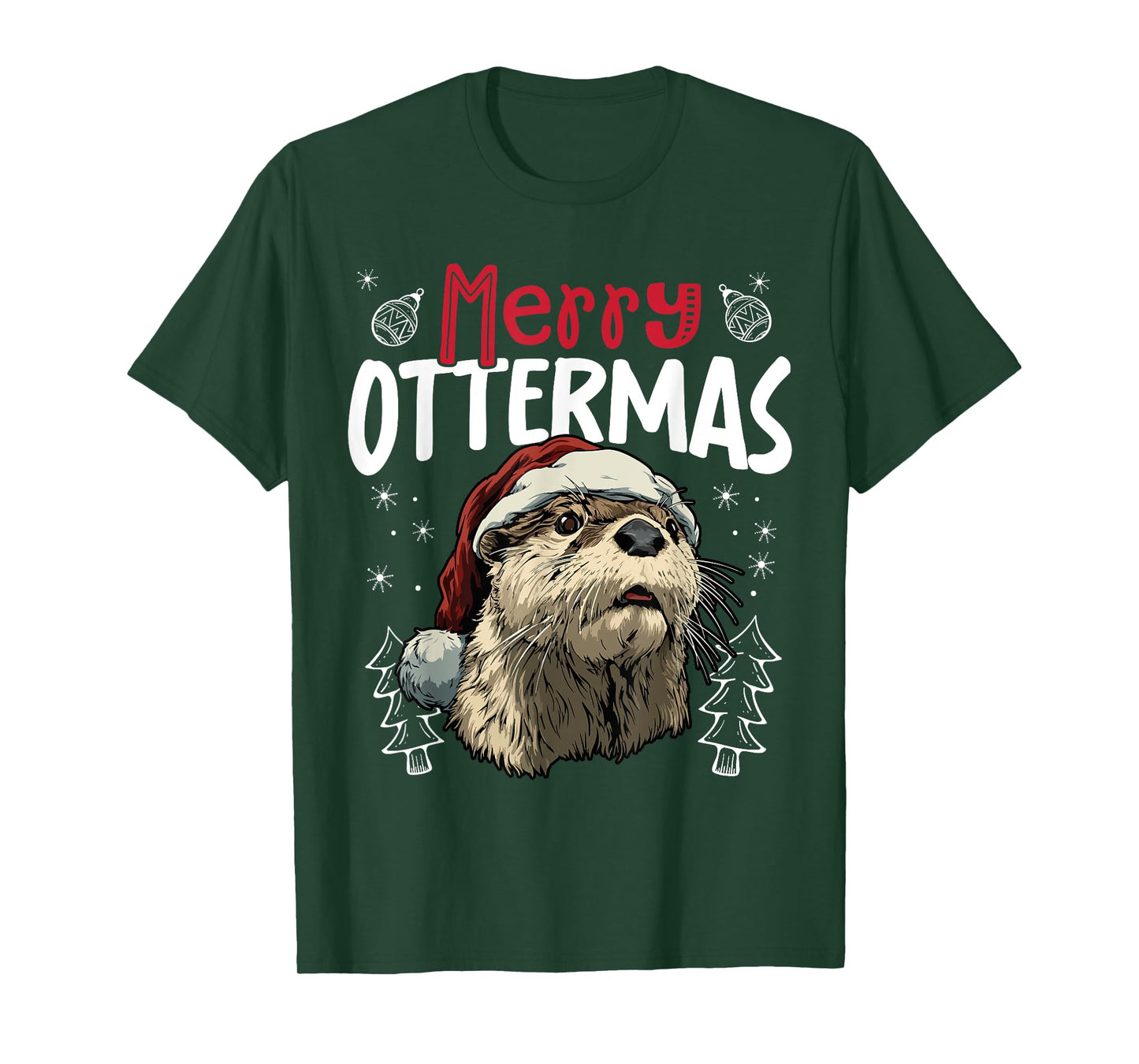 Merry Ottermas Funny Christmas Otter T-Shirt