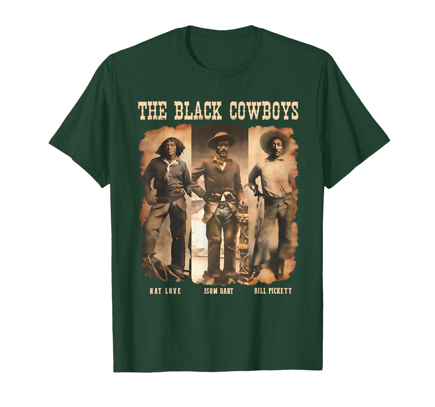 Black Cowboy Western Rodeo Melanin Black History Texas Men T-Shirt