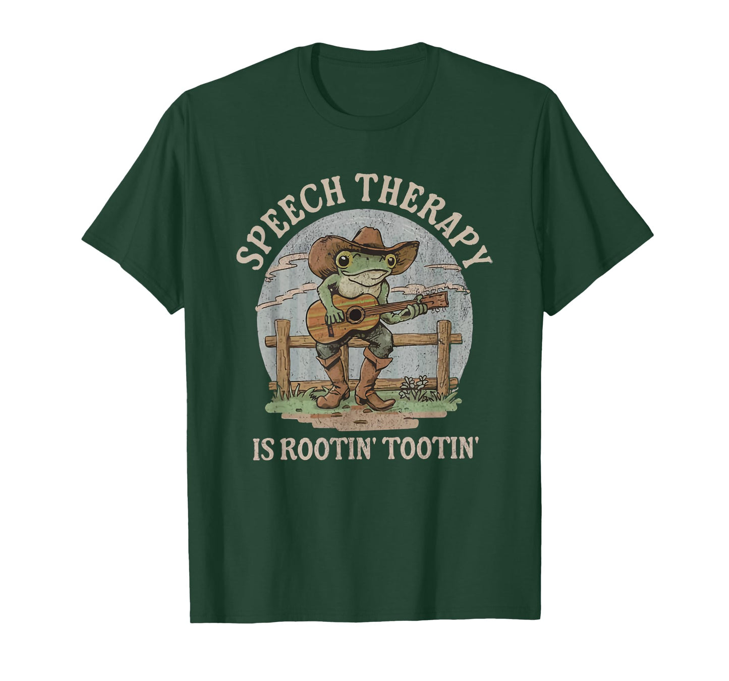 Speech Therapy Is Rootin Tootin Cute Western Frog SLP T-Shirt