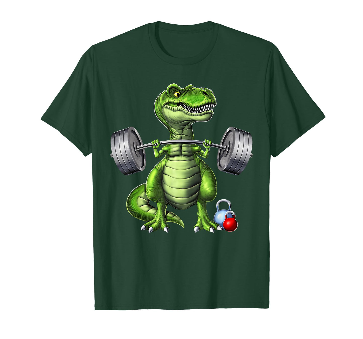 T-Rex Dinosaur Fitness Gym Workout Weightlifting T-Shirt