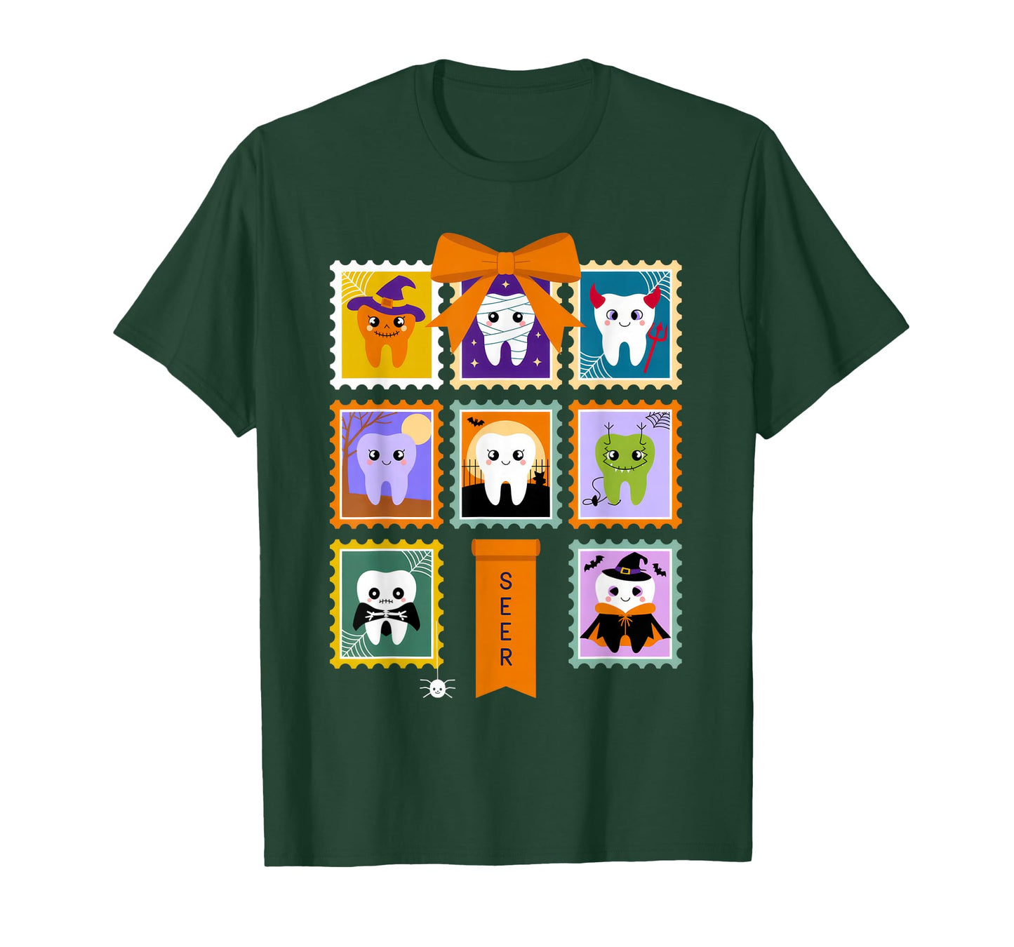 Halloween Tooth Characters Cute Dentist Kids Trick Or Treat T-Shirt