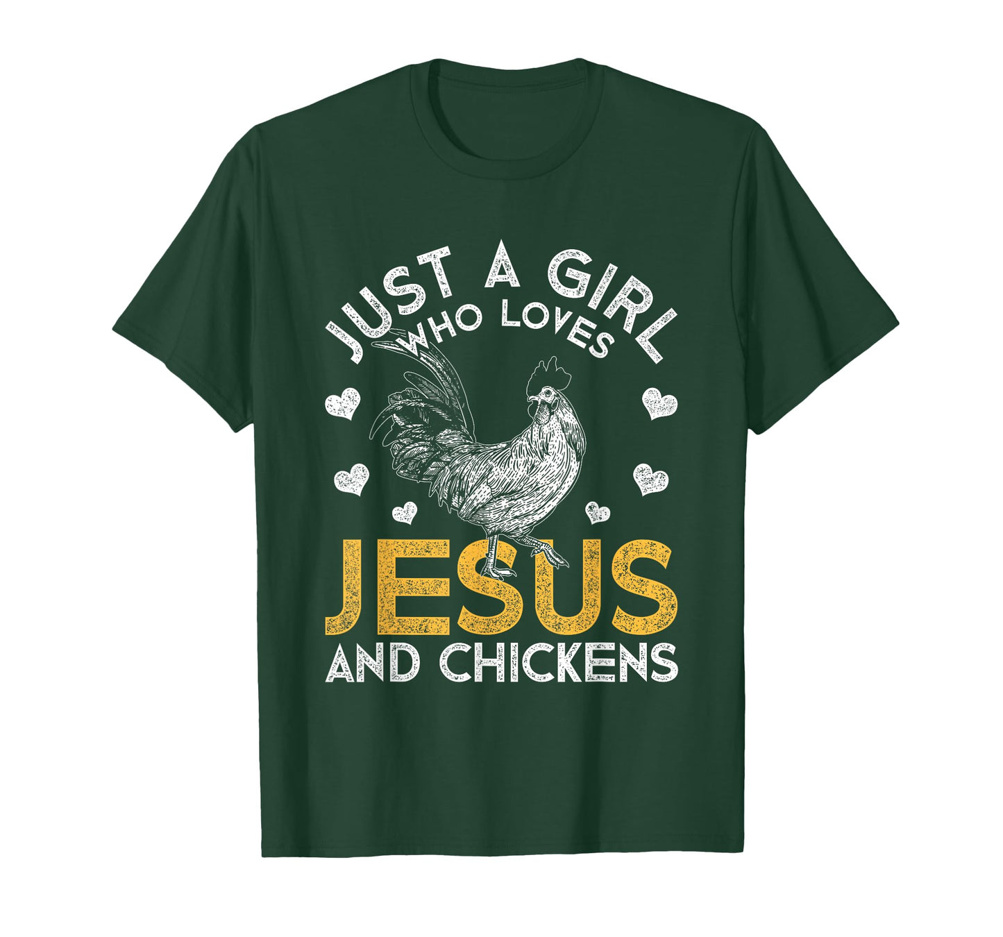 Just A Girl Who Loves Jesus And Chickens Jesus T-Shirt