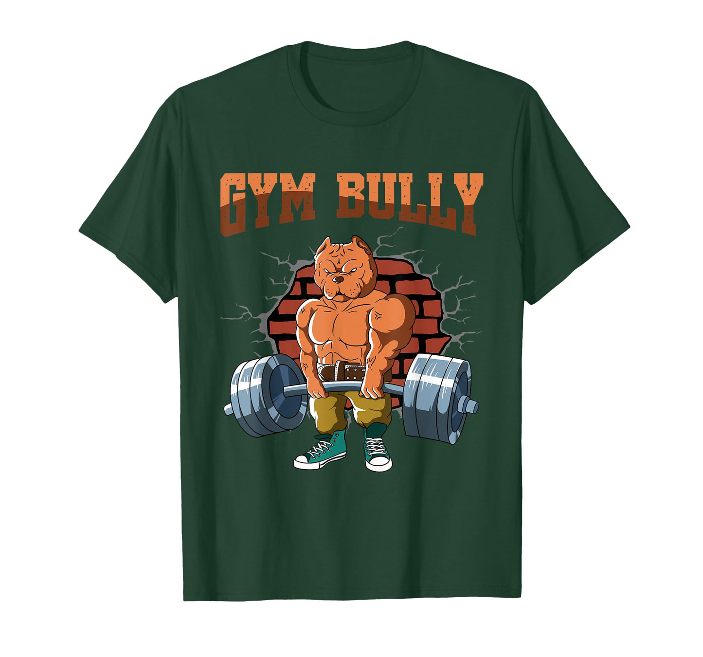 Fitness Dog GYM BULLY Deadlift Workout Training T-Shirt