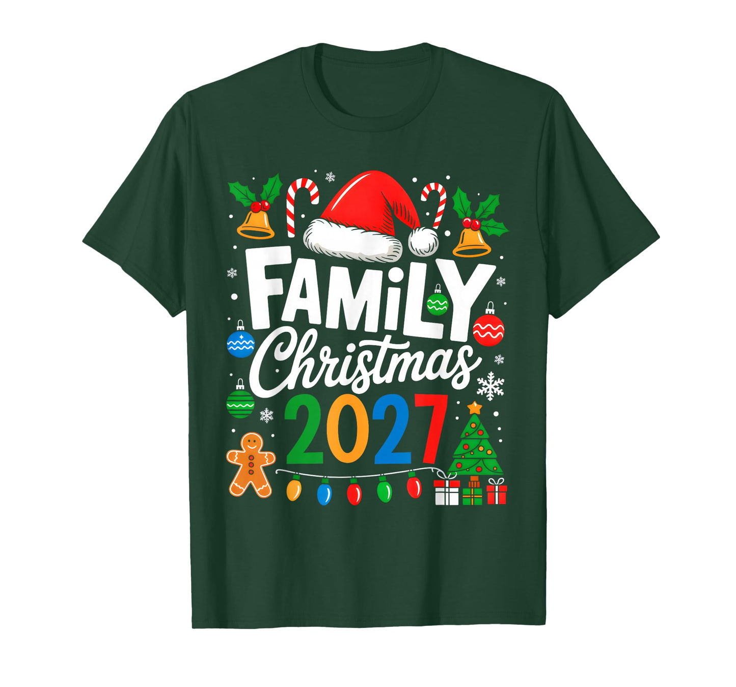 Family Christmas 2027 Matching Pajamas Xmas Family Christmas T-Shirt