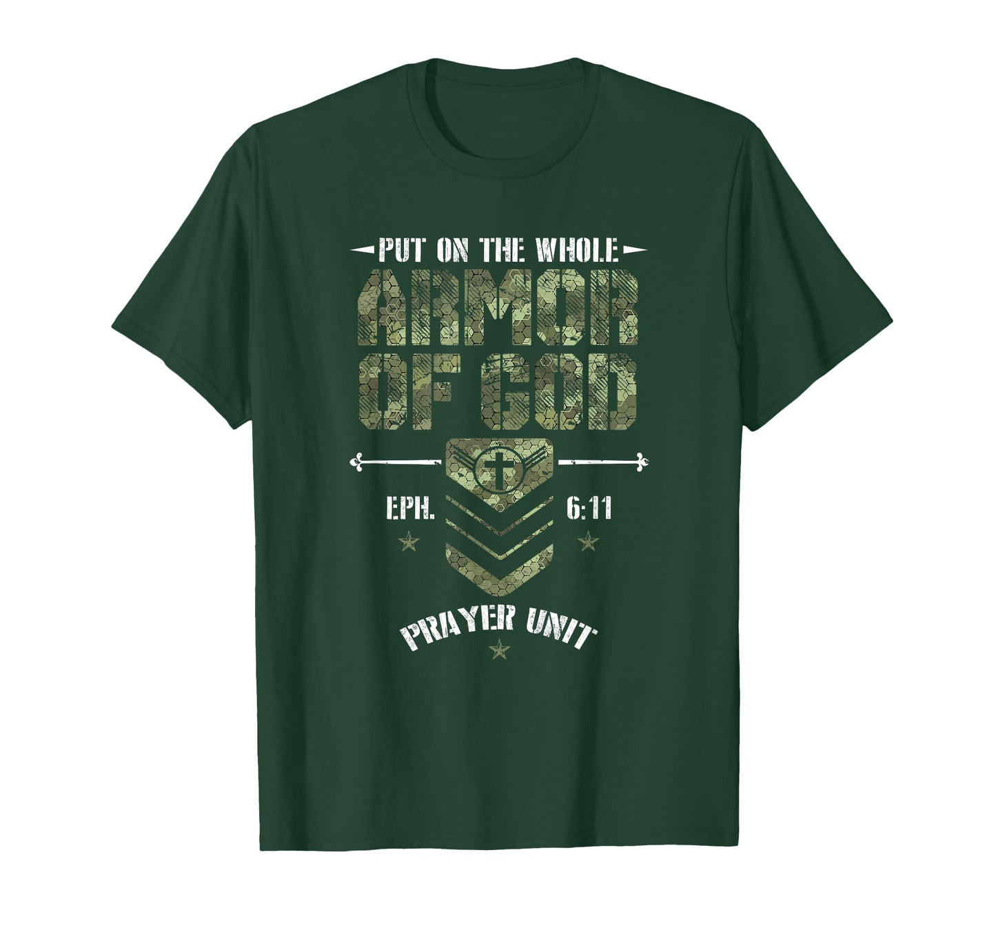 Camo Armor Of God Christians Religious Camouflage T-Shirt