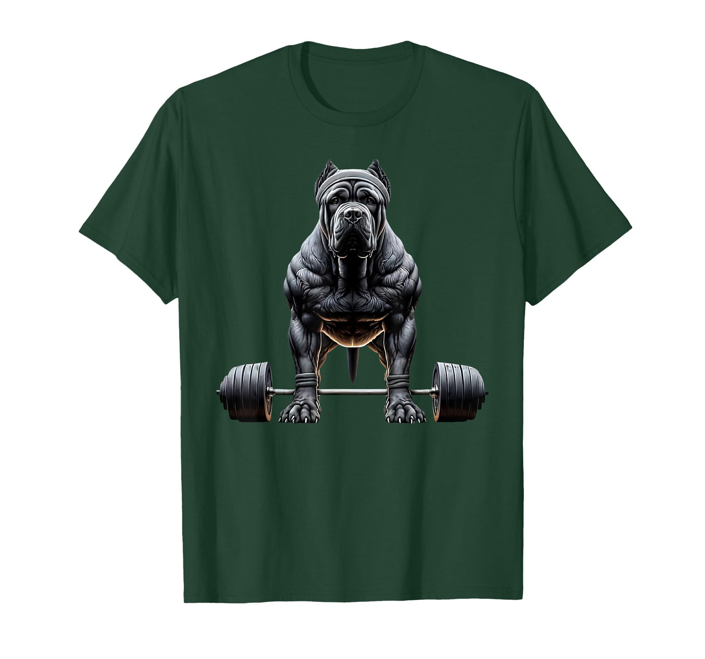 Dog Cane Corso Gym Deadlift Weightlifting Fitness Workout T-Shirt