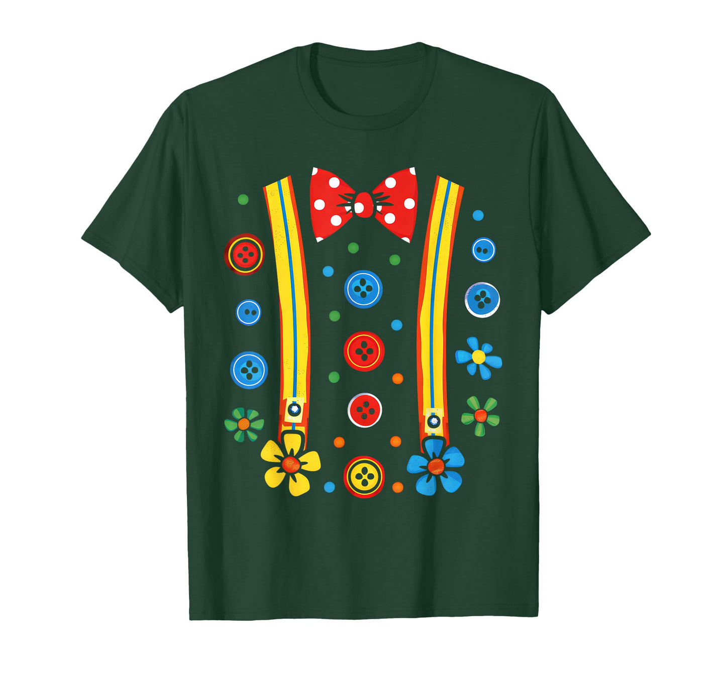 Clown Costume Circus Birthday Party Halloween Men Women Kids T-Shirt