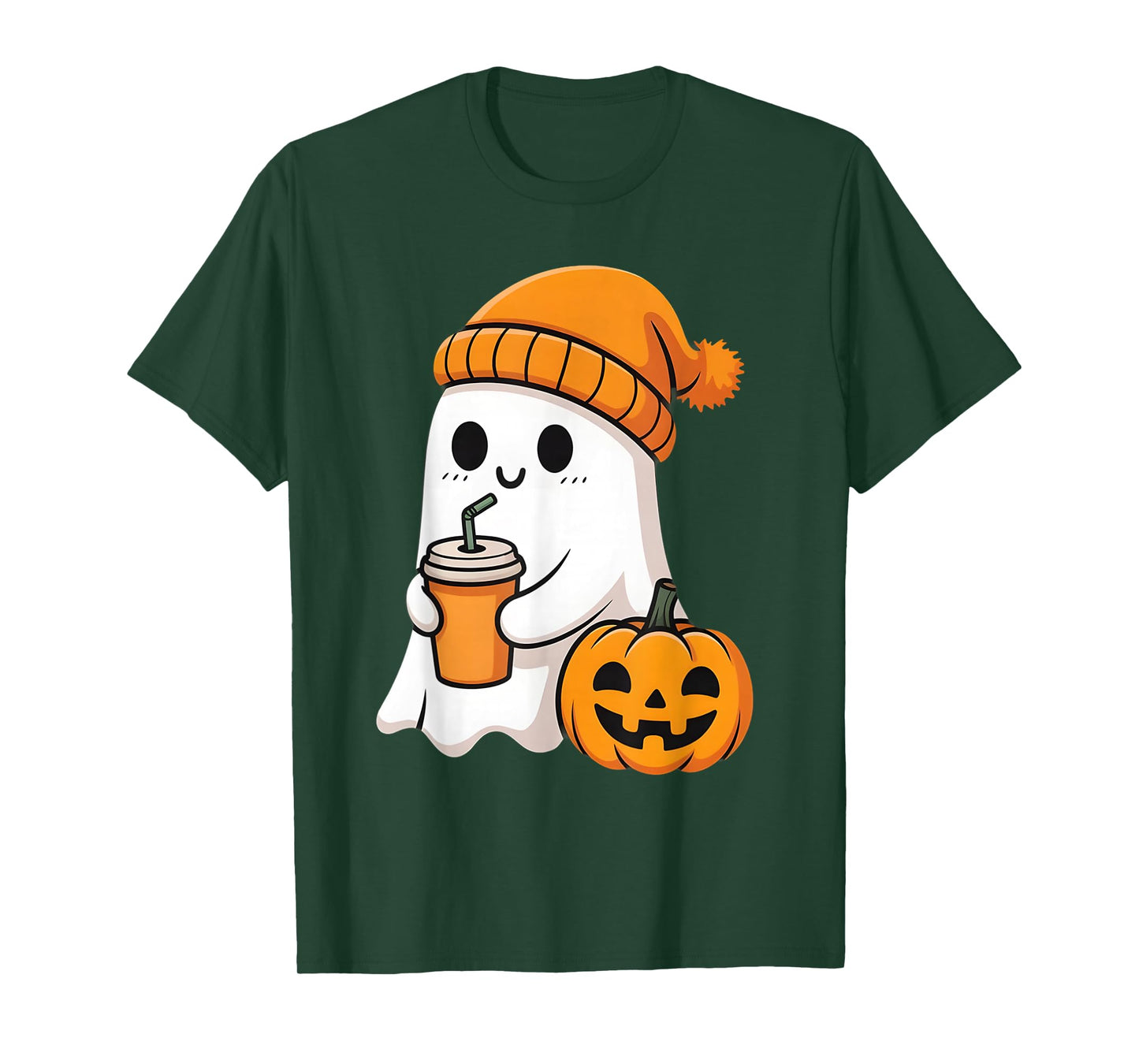 Halloween Costume Ghost Drinking Pumpkin Men Women Gifts T-Shirt