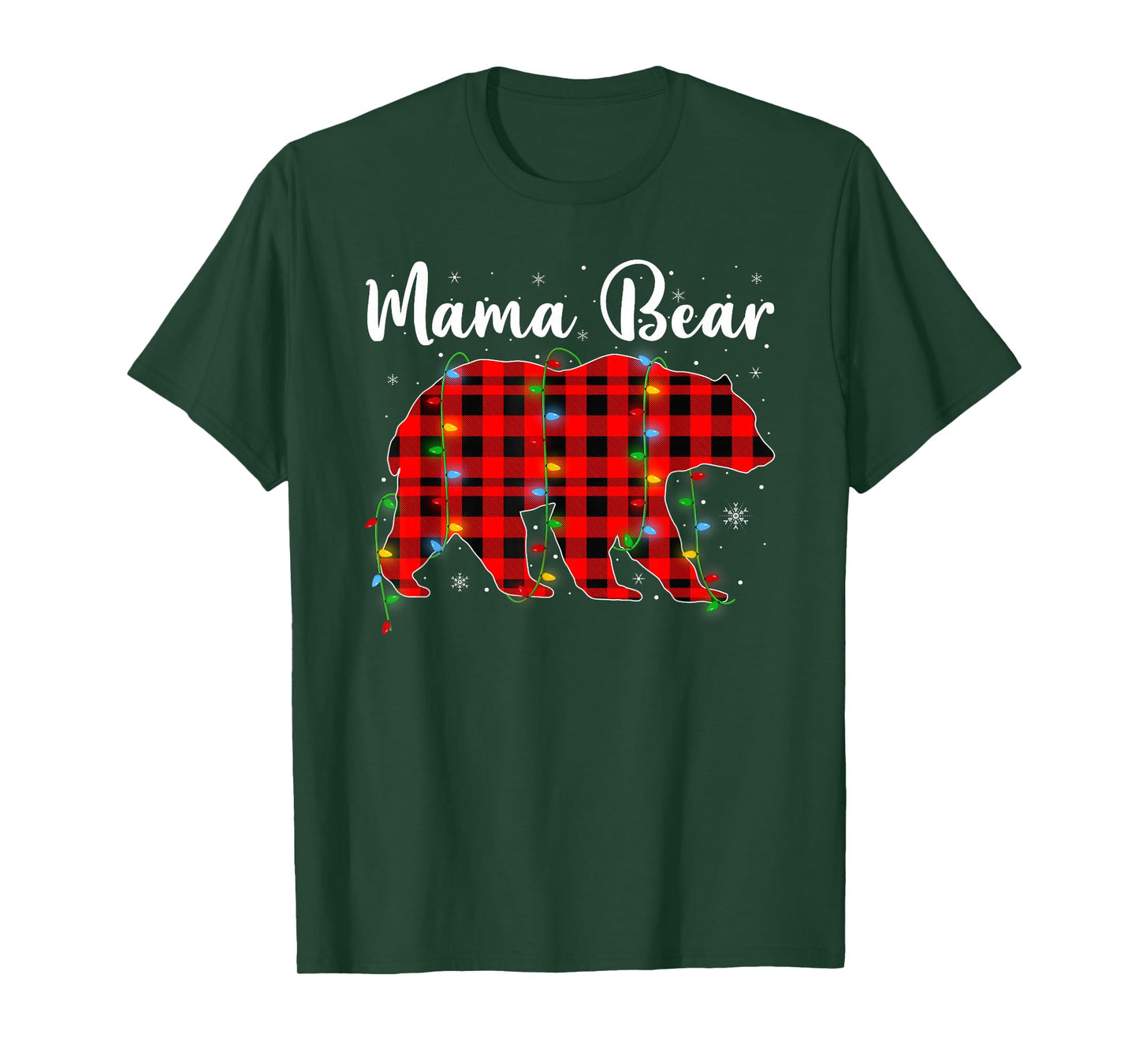 Mama Bear Christmas Pajamas Matching Family Mom Xmas T-Shirt
