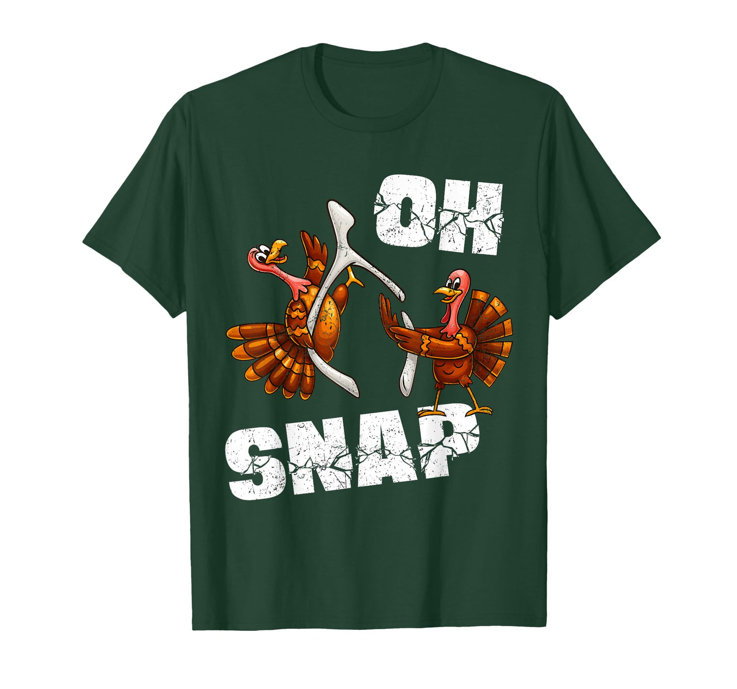 Oh Snap Funny Vintage Turkey Wishbone Thanksgiving Men Women T-Shirt