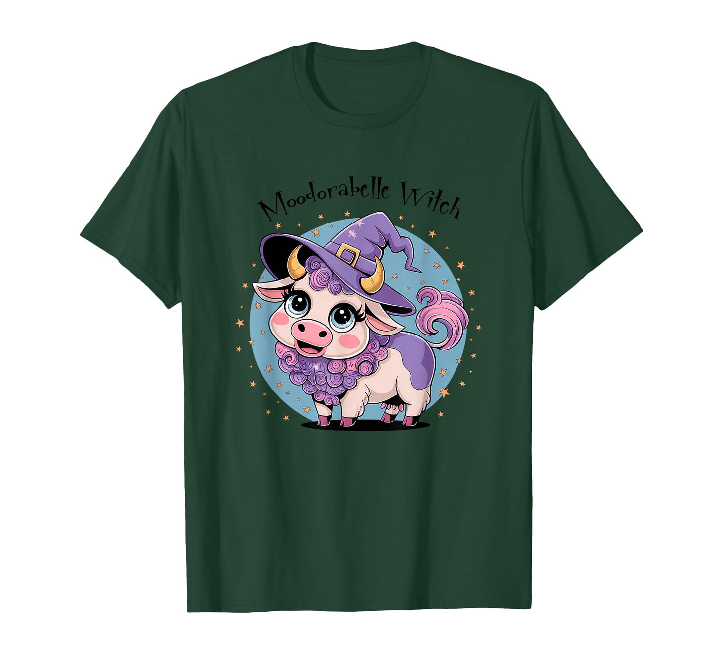 Hocus Pocus Cute Witch Cow T-Shirt