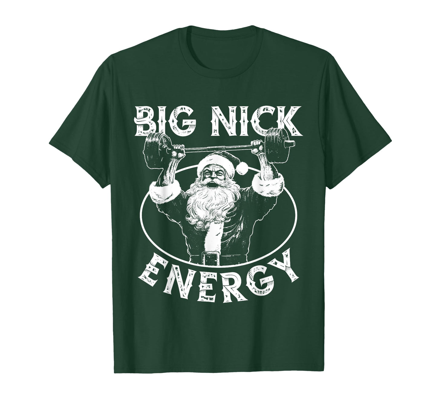 Big Nick Energy Funny Santa Christmas Mens Santa Christmas T-Shirt