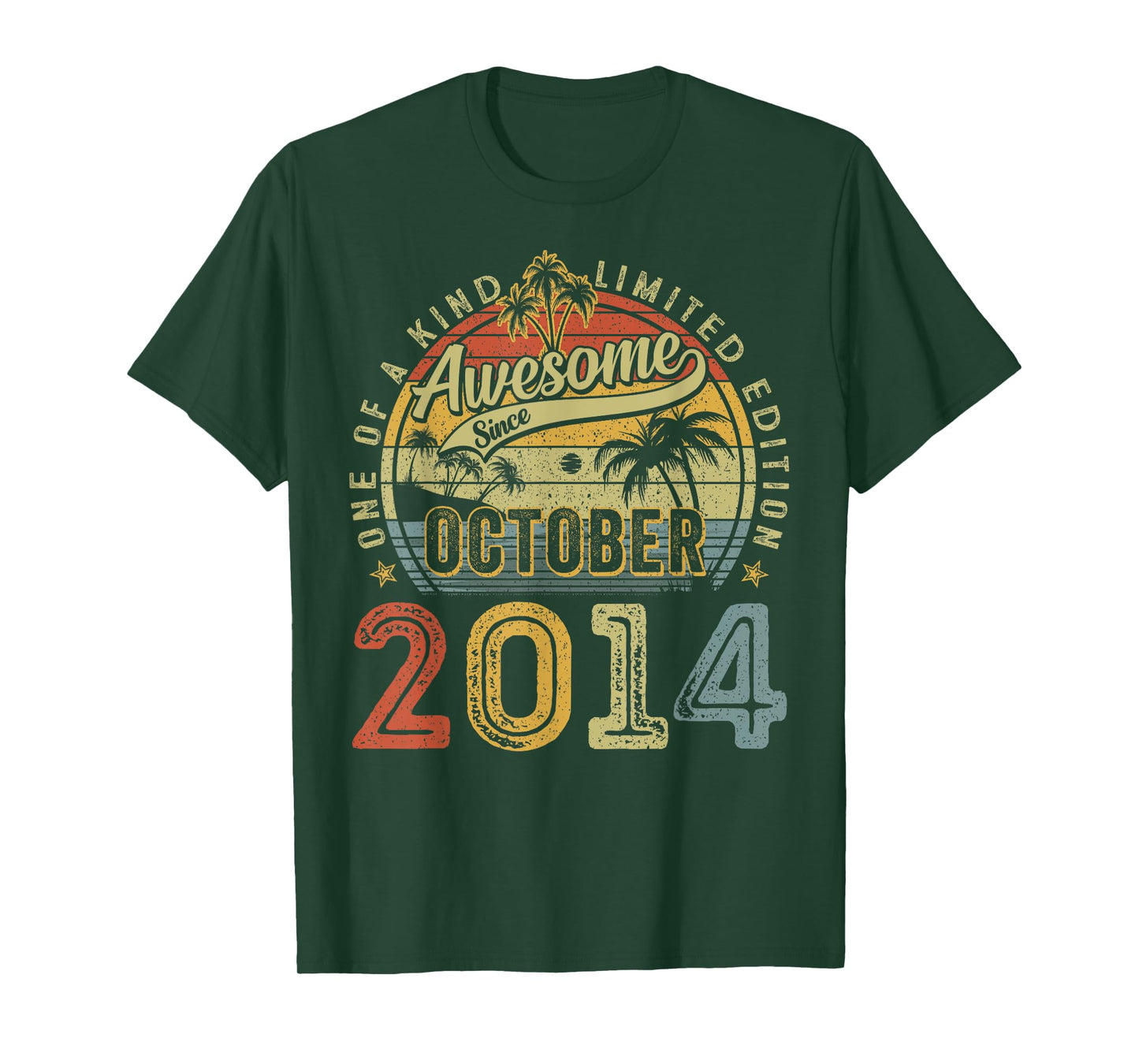 Awesome Since October 2014 Vintage Boys Girls 10th Birthday T-Shirt