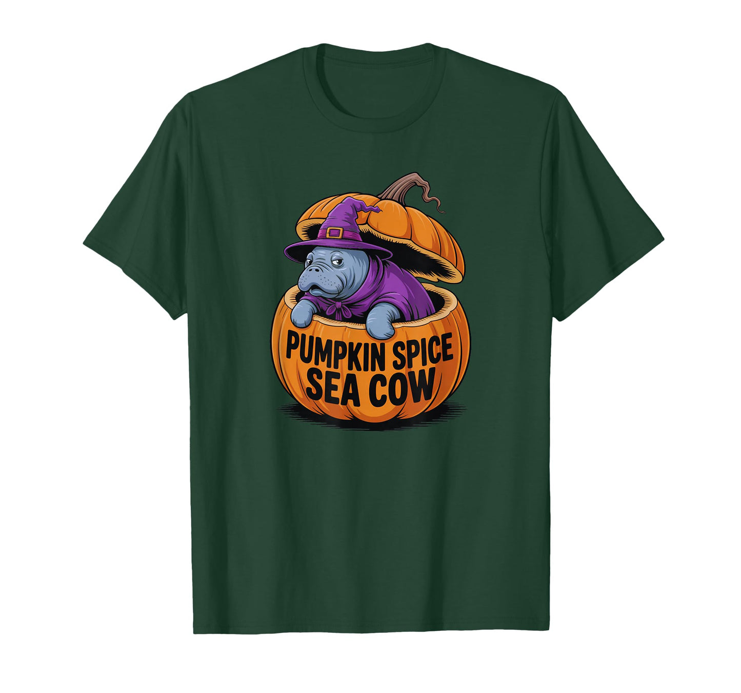 Funny Manatee Pumpkin Spice Sea Cow T-Shirt