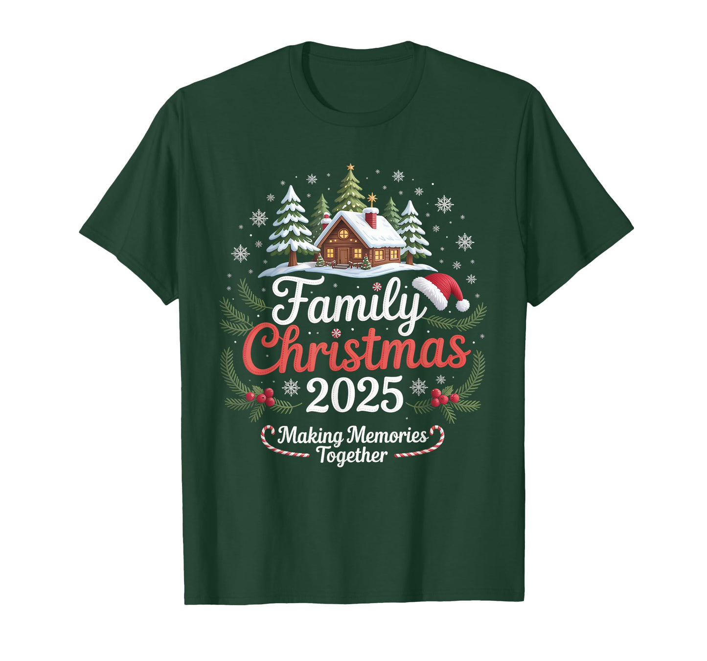 Family Christmas 2025 Matching Squad Santa Elf Funny Xmas T-Shirt