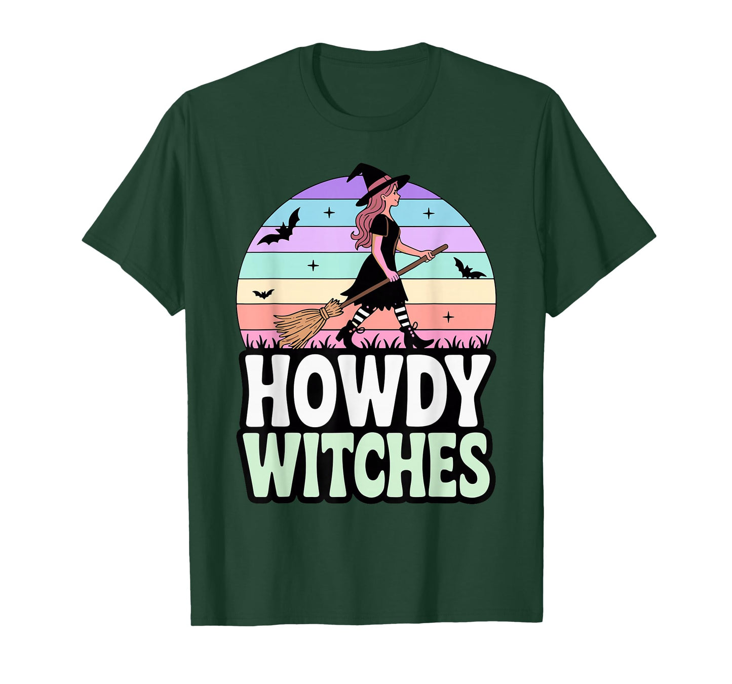 Howdy Witches Witch Halloween Costume Spooky Season Womens T-Shirt