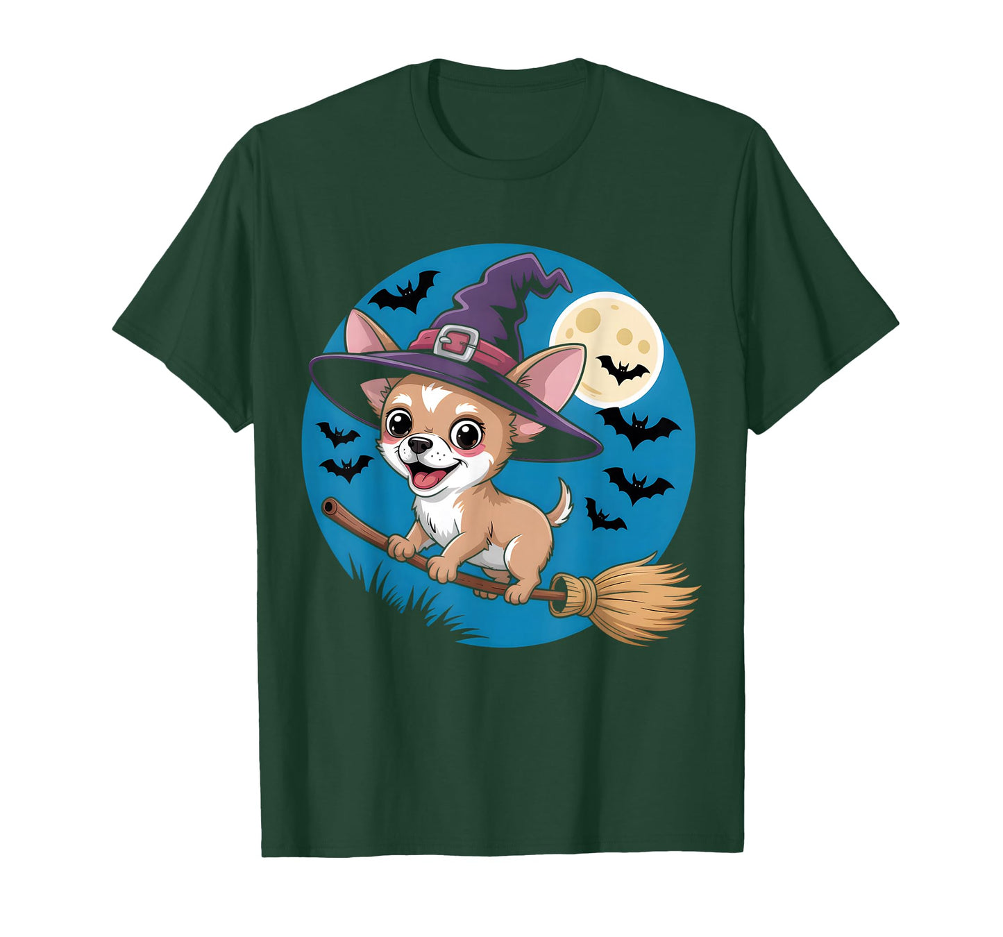 Chihuahua Witch Halloween T-Shirt