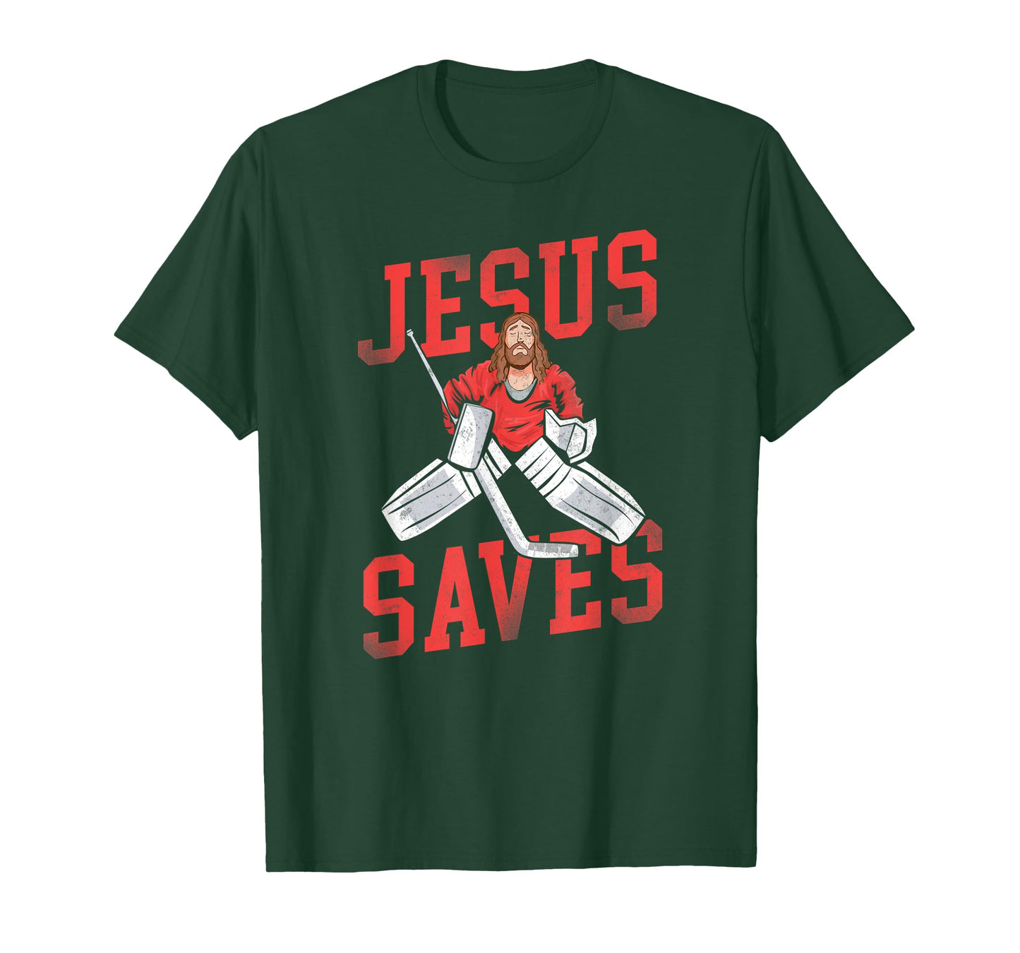 Ice Hockey Goalie Vintage Goalkeeper Jesus T-Shirt