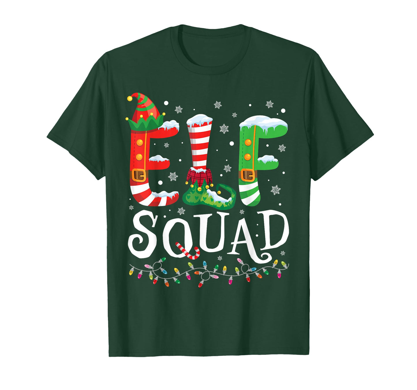 Elf Squad Funny Christmas Family Pajamas T-Shirt