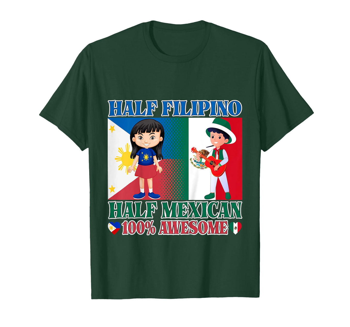 Half Filipino Half Mexico Toddler Mexico Philippines Flag T-Shirt