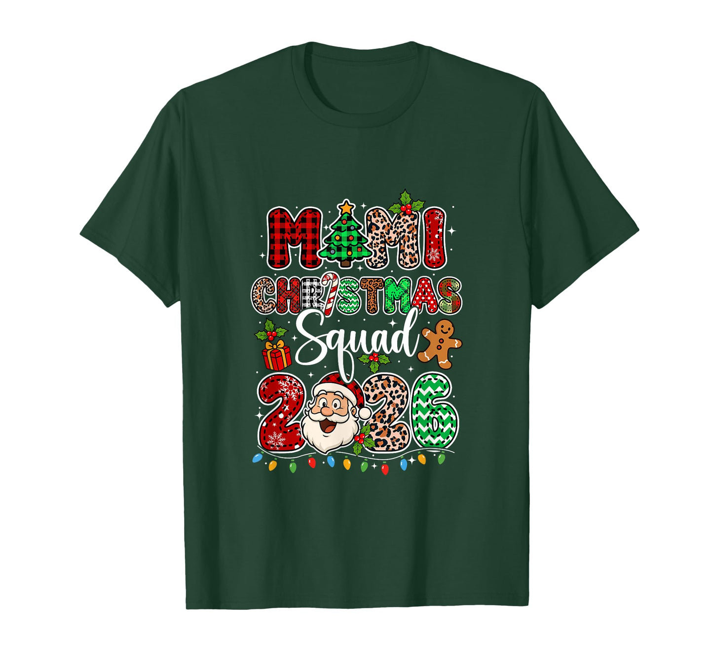 Mimi Christmas Crew 2026 Leopard Funny Santa Family Group T-Shirt
