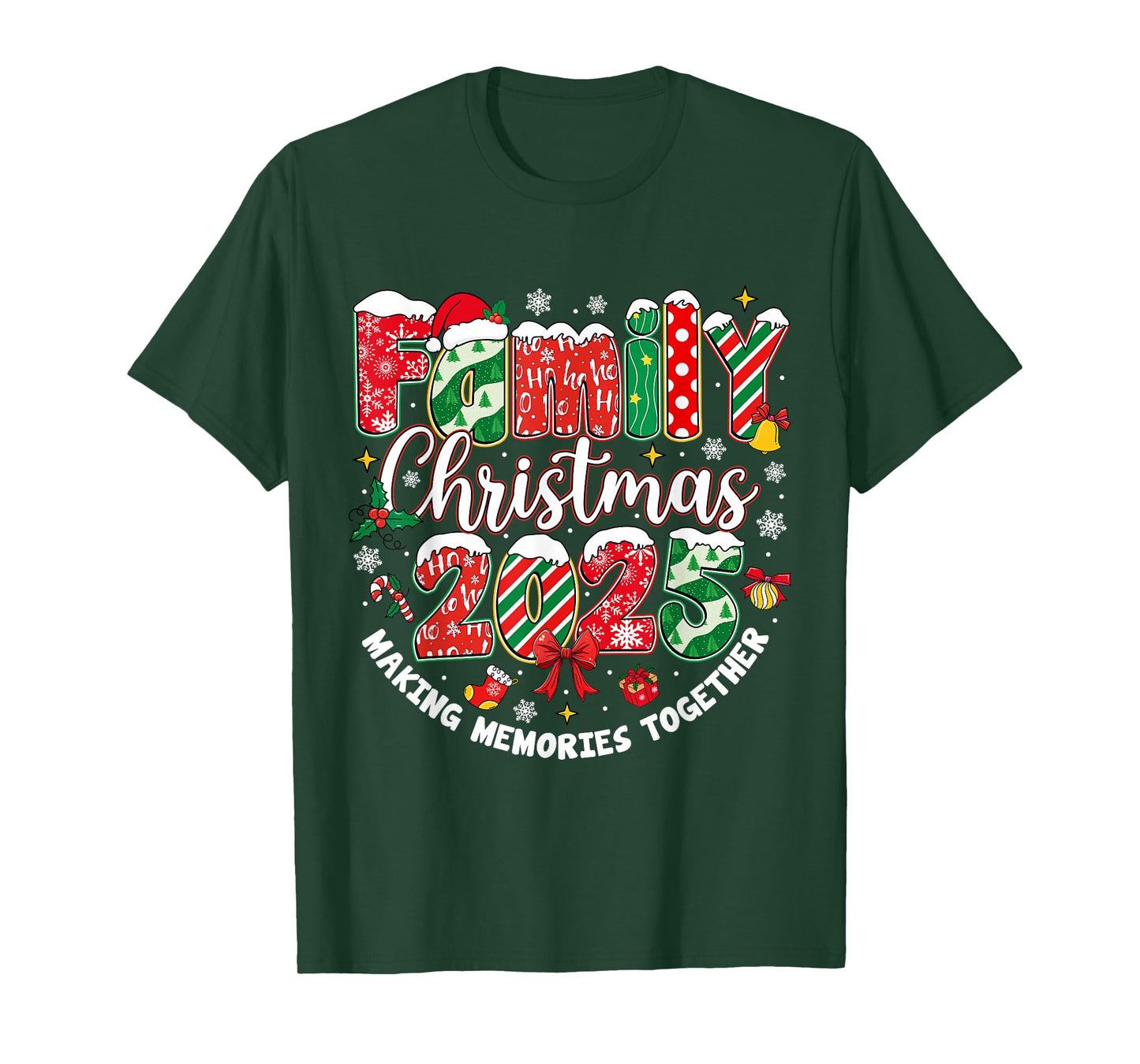 Family Christmas 2025 Matching Outfit Xmas Squad Santa Group T-Shirt