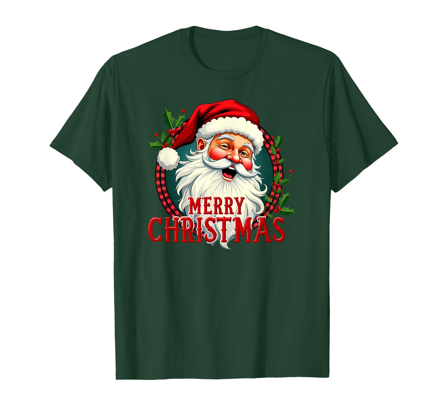 Jolly Santa Merry Christmas Holiday Cheer T-Shirt