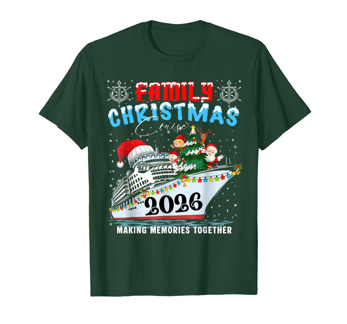 Family Christmas Cruise 2026 Matching Family Cruise Holiday T-Shirt