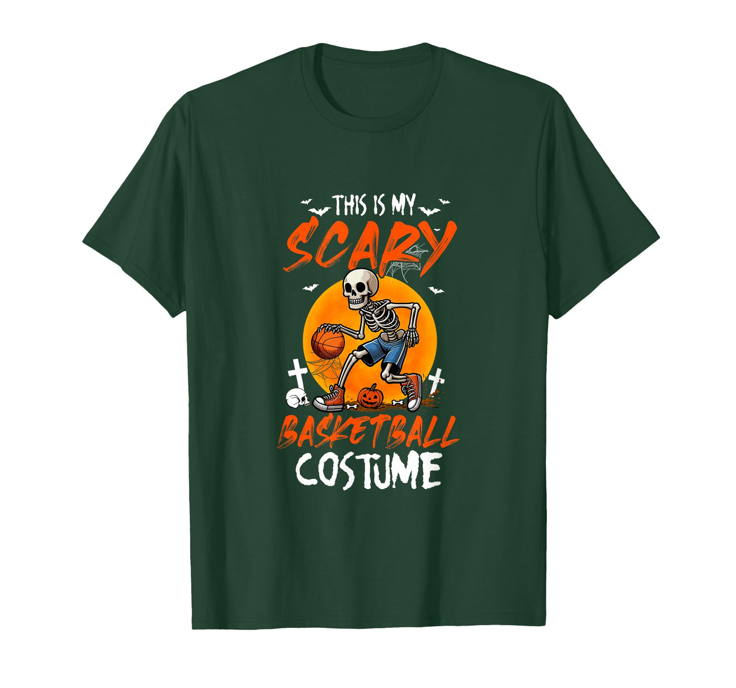 My Scary Basketball Costume Skeleton Halloween Player Team T-Shirt