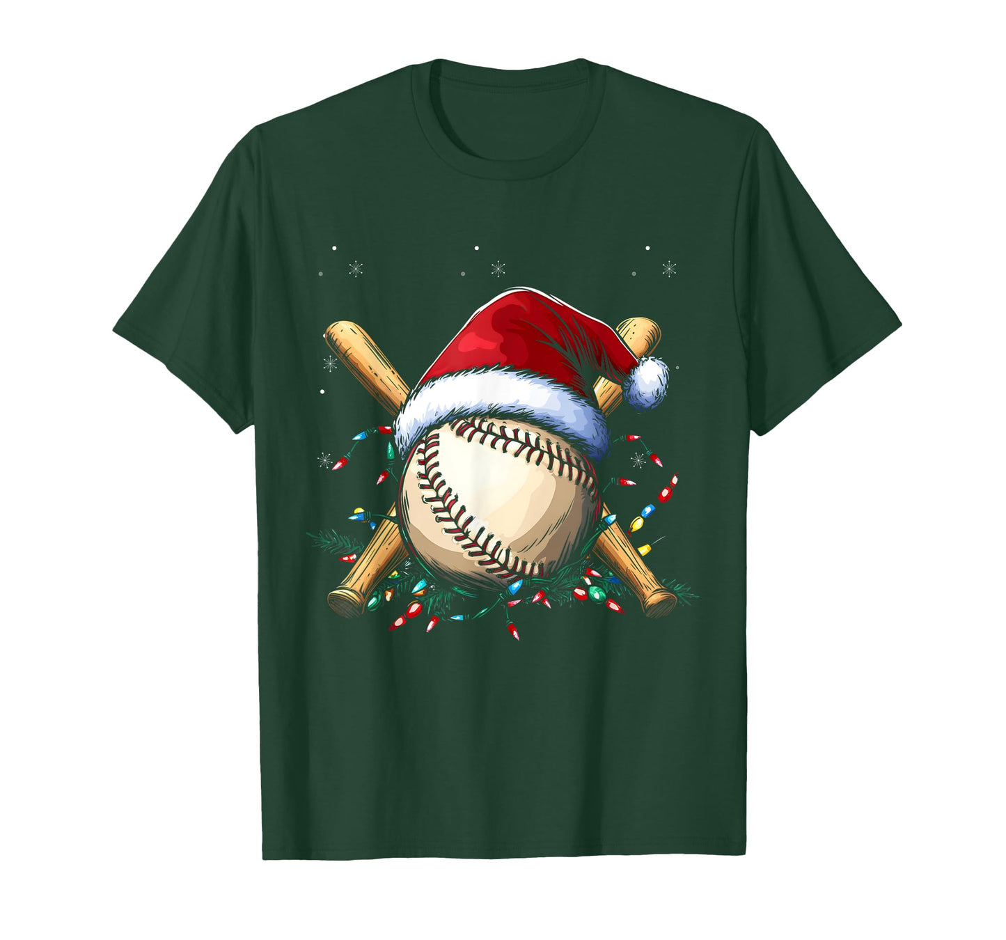 Santa Sports Design For Men Boys Christmas Baseball Player T-Shirt