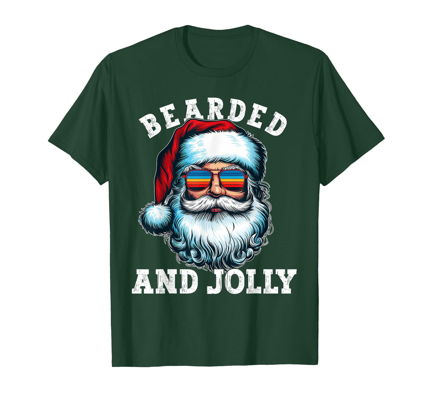 Vintage Mens Bearded And Jolly Gift Christmas For Men T-Shirt