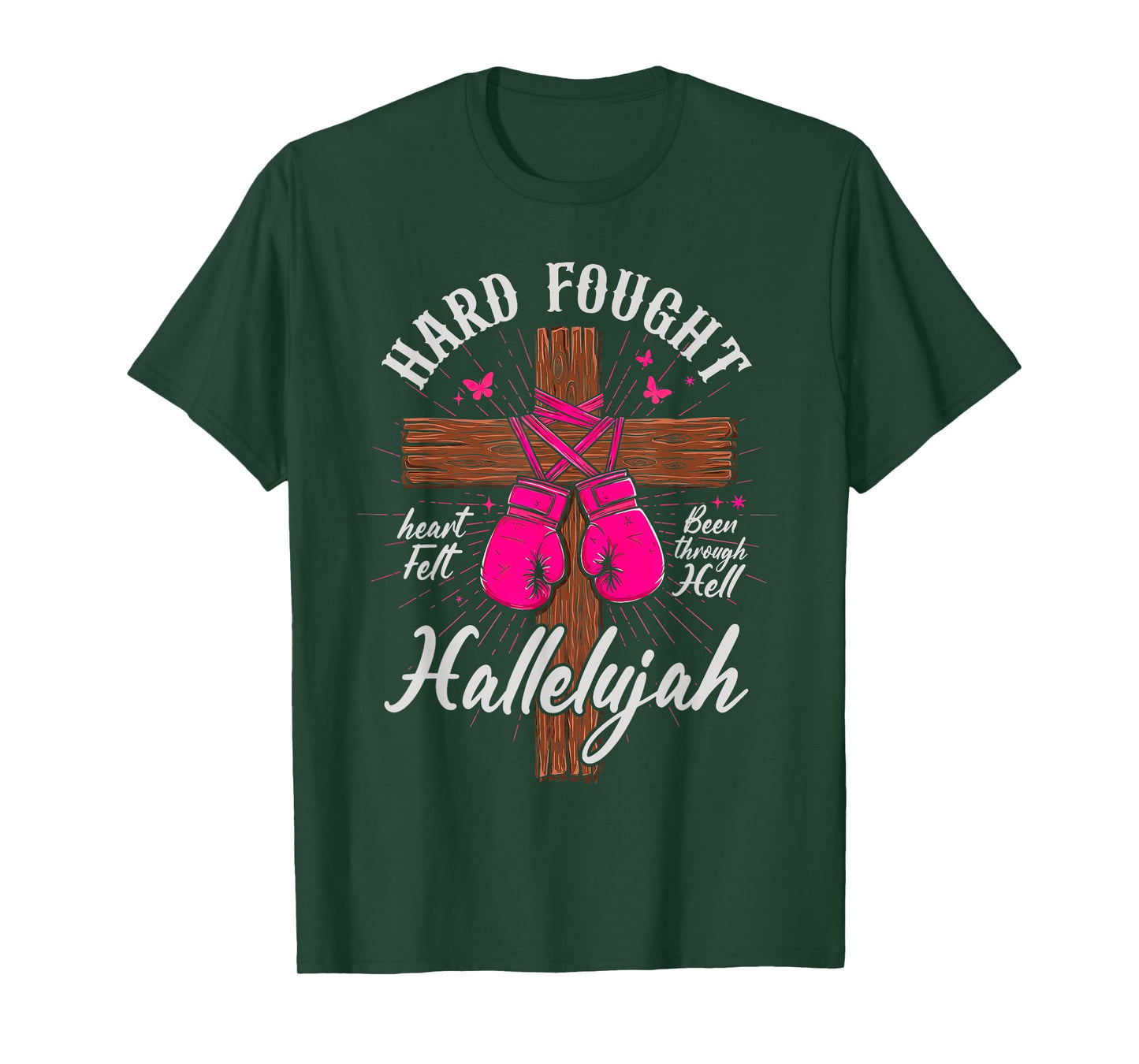 Brandon Hard Fought Hallelujah Praise Jesus for Women Men T-Shirt