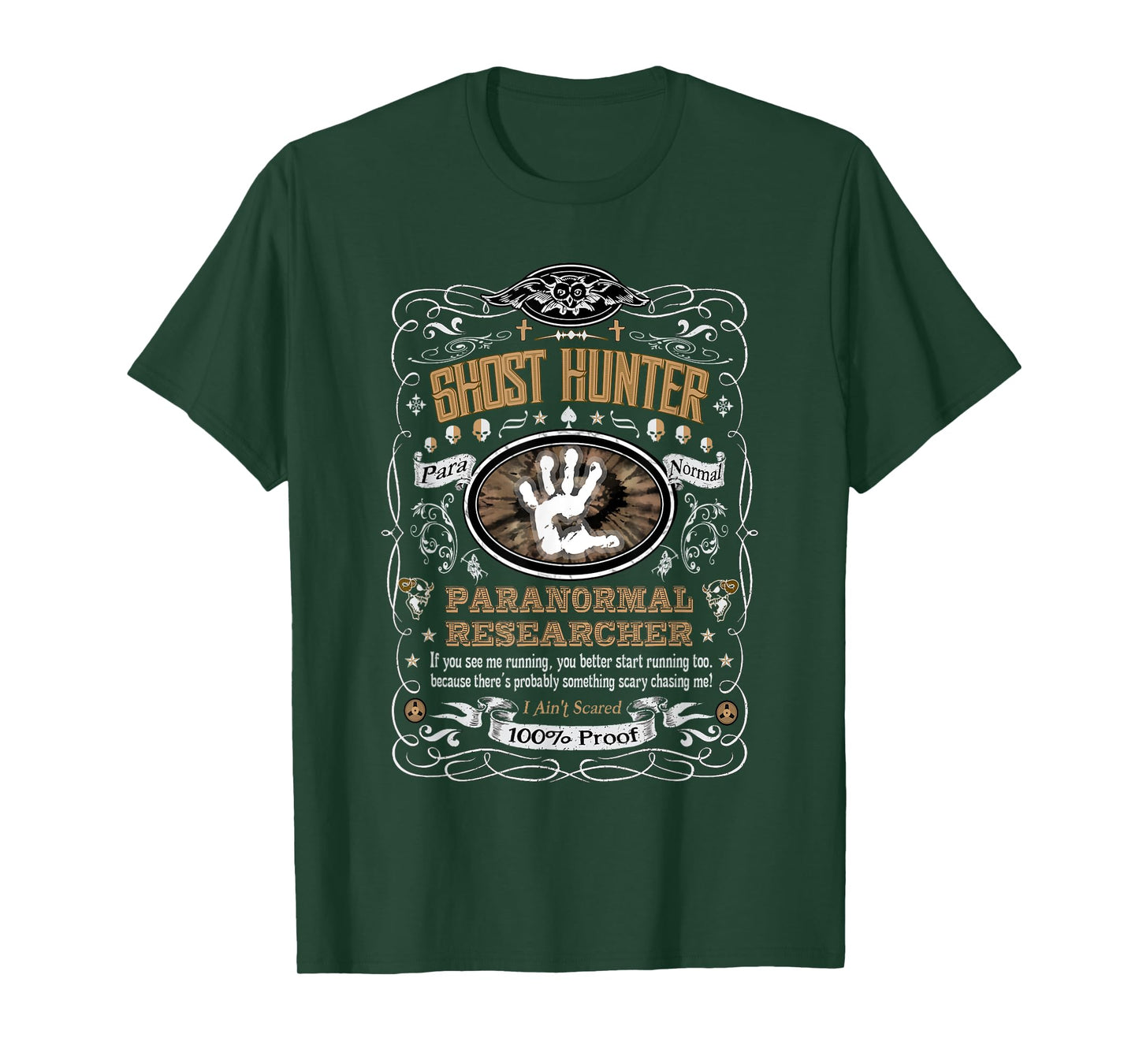Vintage Whiskey Label Ghost Hunter T-Shirt T-Shirt