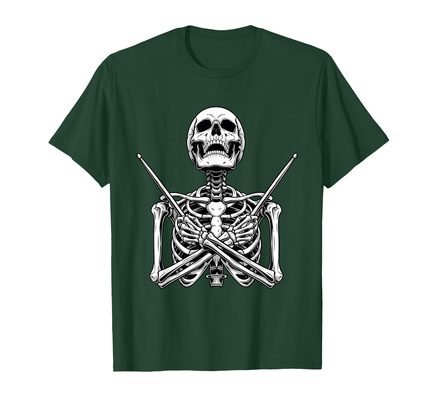 Skeleton Drummer - Spooky Halloween Drumming Lover T-Shirt