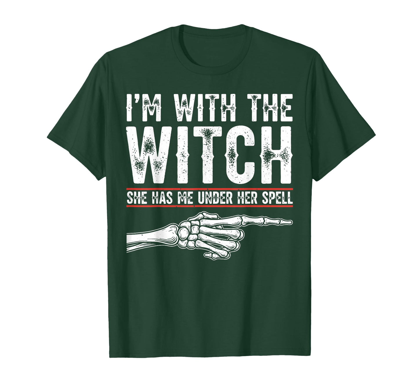 I’m with The Witch Funny Halloween Couple Costume T-Shirt