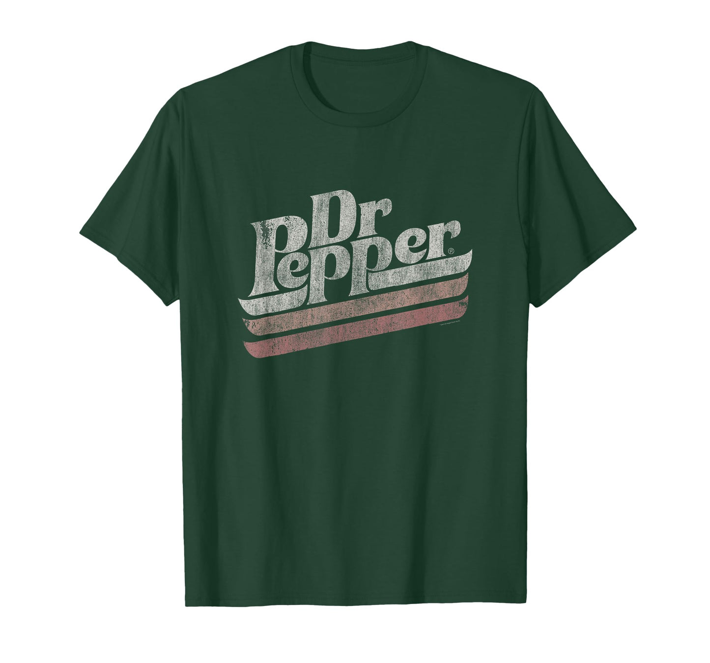 Dr. Pepper Distressed Stripe Vintage Diagonal Soda Label T-Shirt