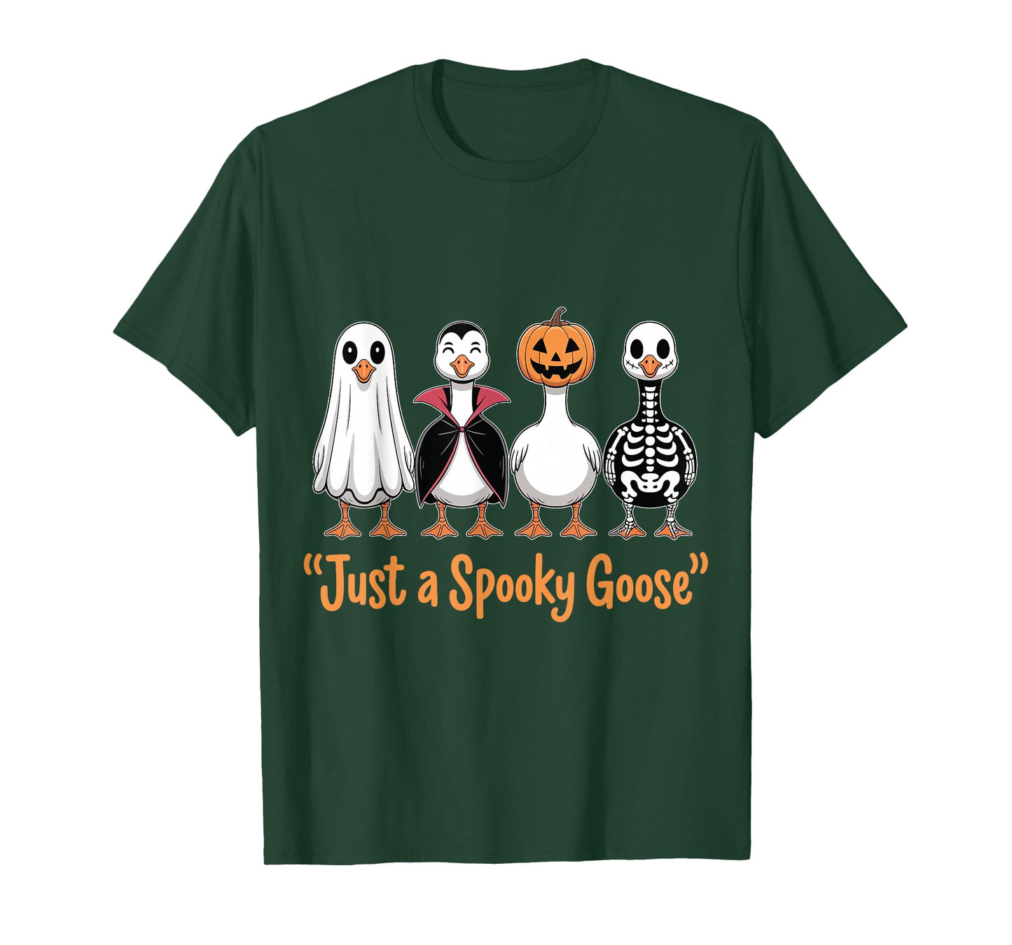 Just A Spooky Goose Halloween Goose Funny Halloween T-Shirt