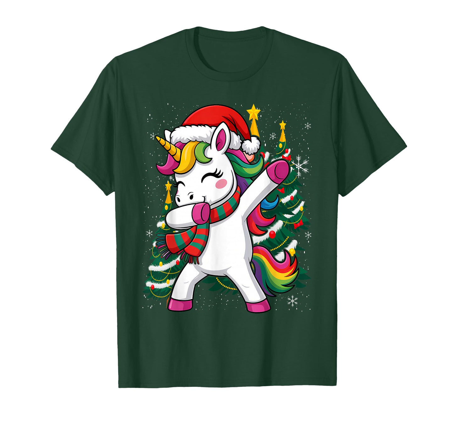 Dabbing Unicorn Santa Christmas Kids Girls Women Xmas Dab T-Shirt
