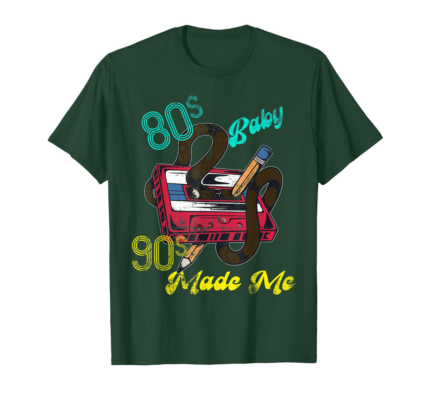 Distressed Vintage 1980s 80's Baby 1990s 90's Made Me Retro T-Shirt