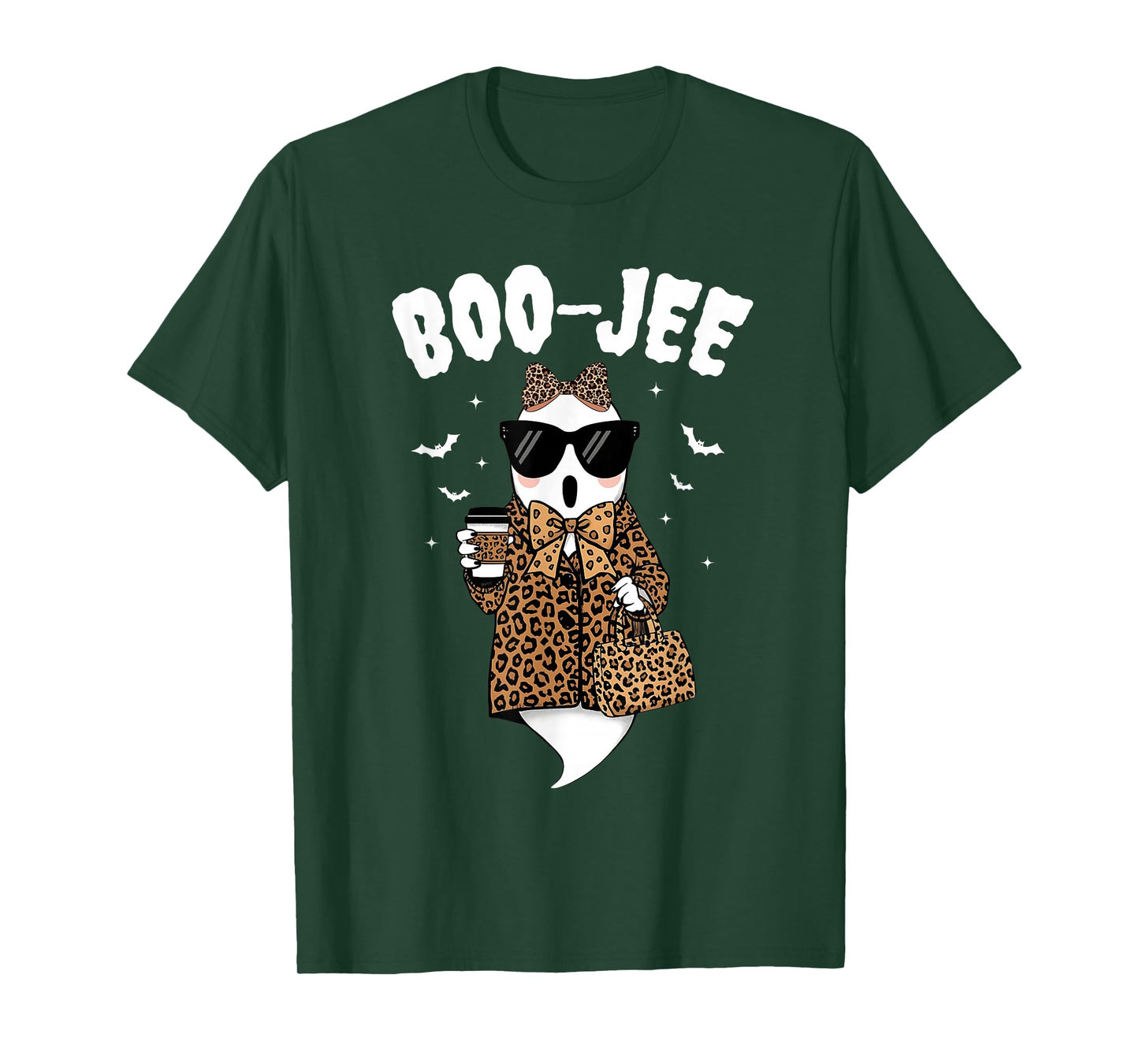 Boo JEE Boujee Pink Ghost Halloween October Vibes T-Shirt