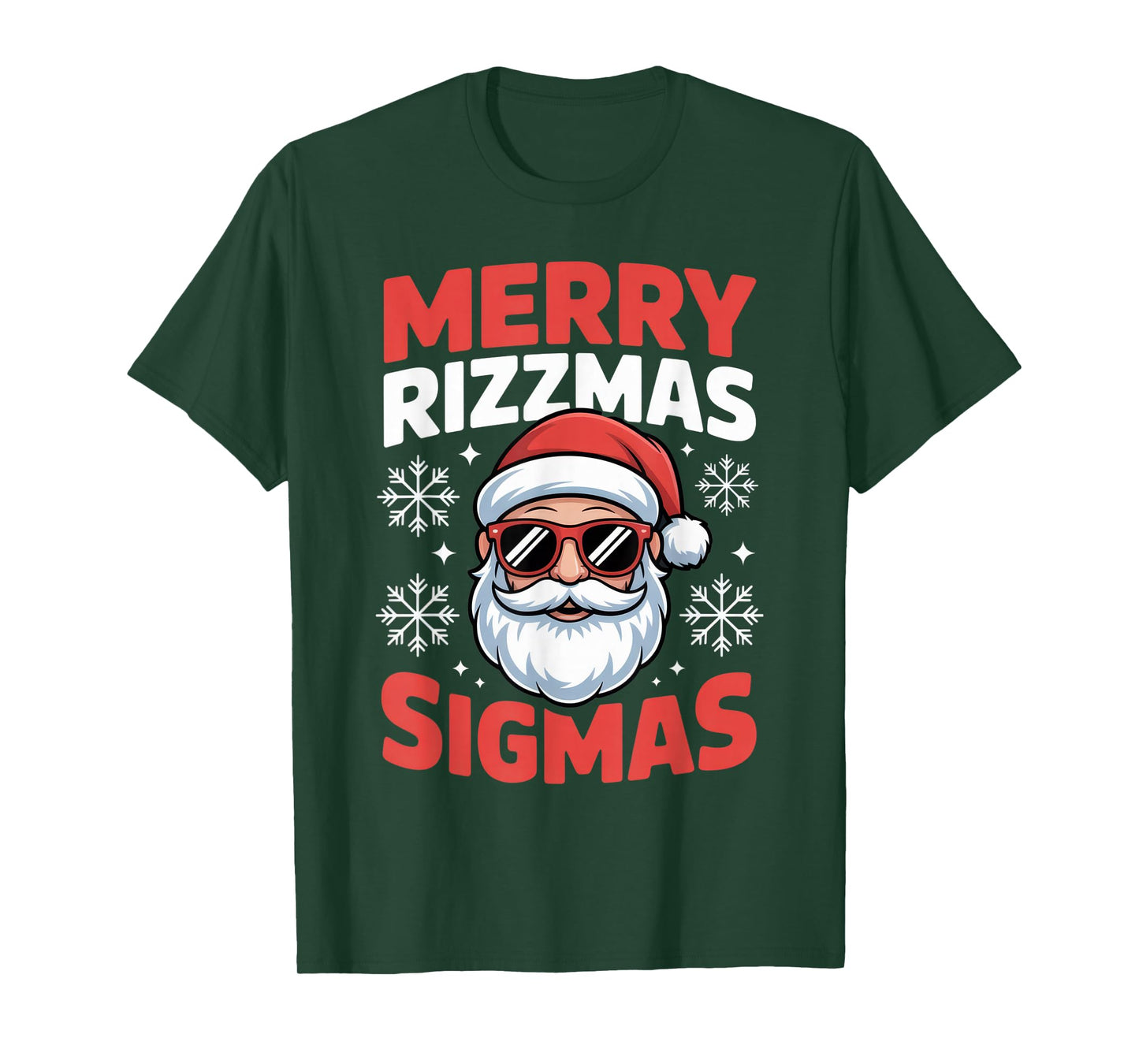 Merry Rizzmas Sigmas Funny Christmas Vibes T-Shirt