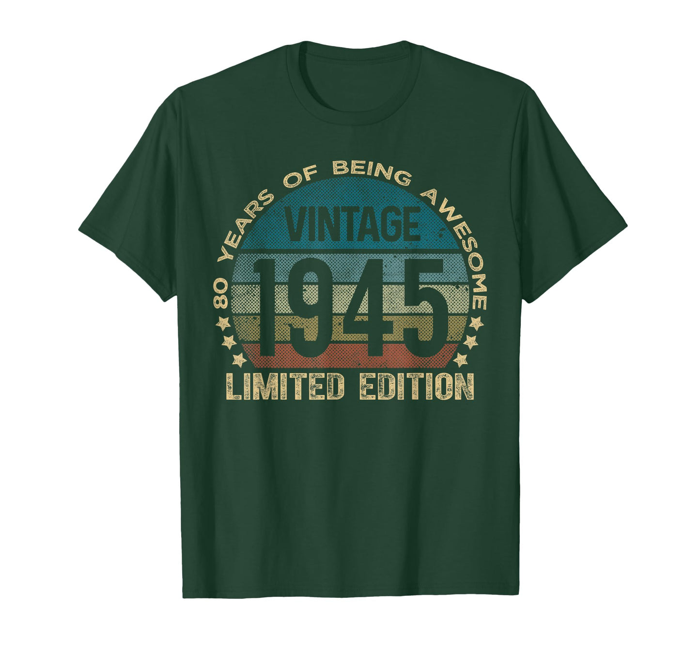 80 Year Old Gifts Vintage 1945 Limited Edition 80th Birthday T-Shirt