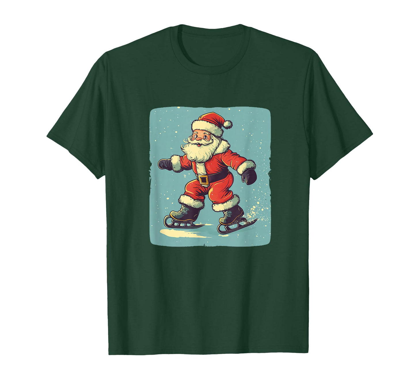 Festive Santa Claus on Ice for Winter Wonderland Lovers T-Shirt