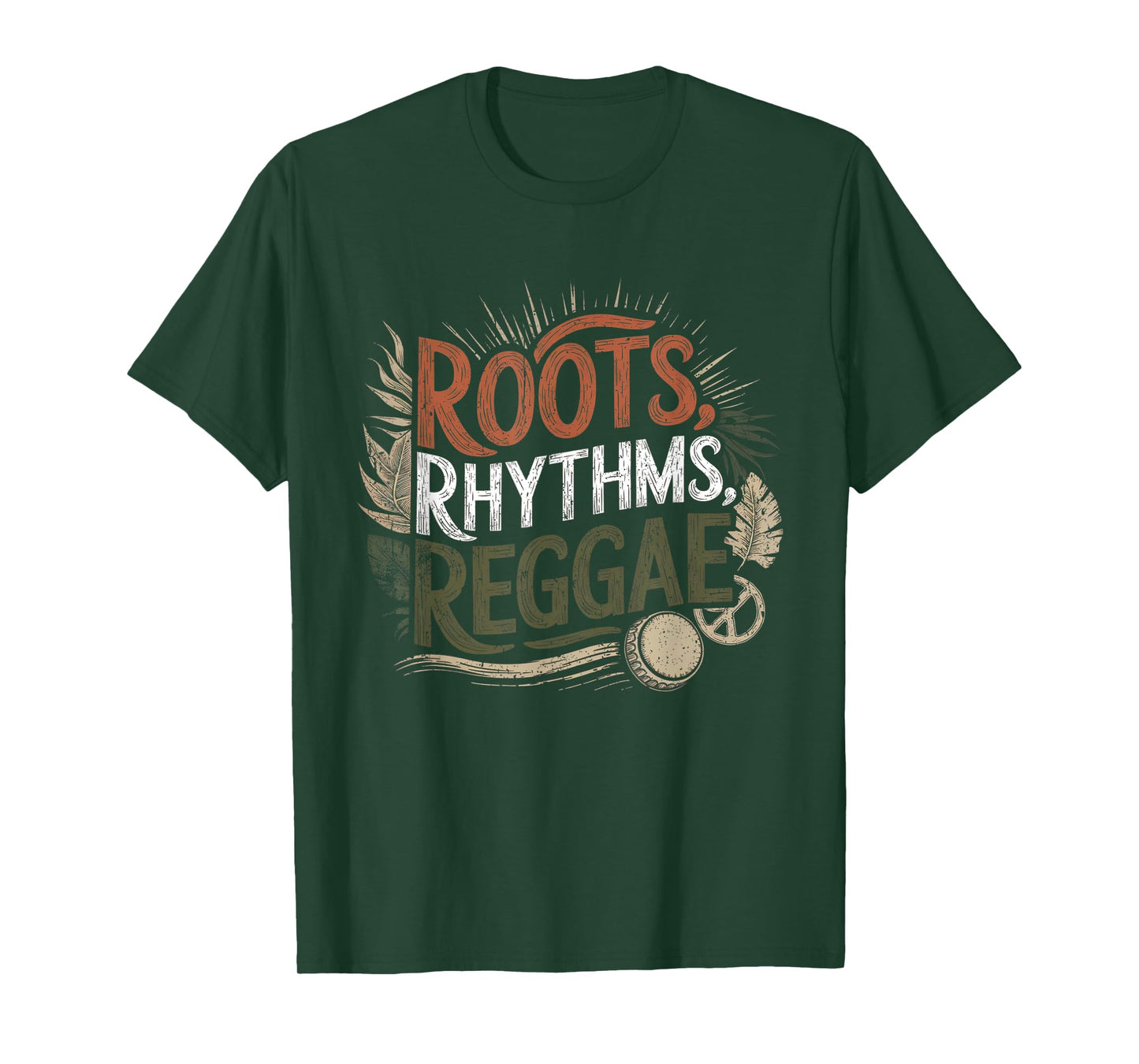 Vintage Reggae Music Roots Rhythms Reggae Groovy T-Shirt
