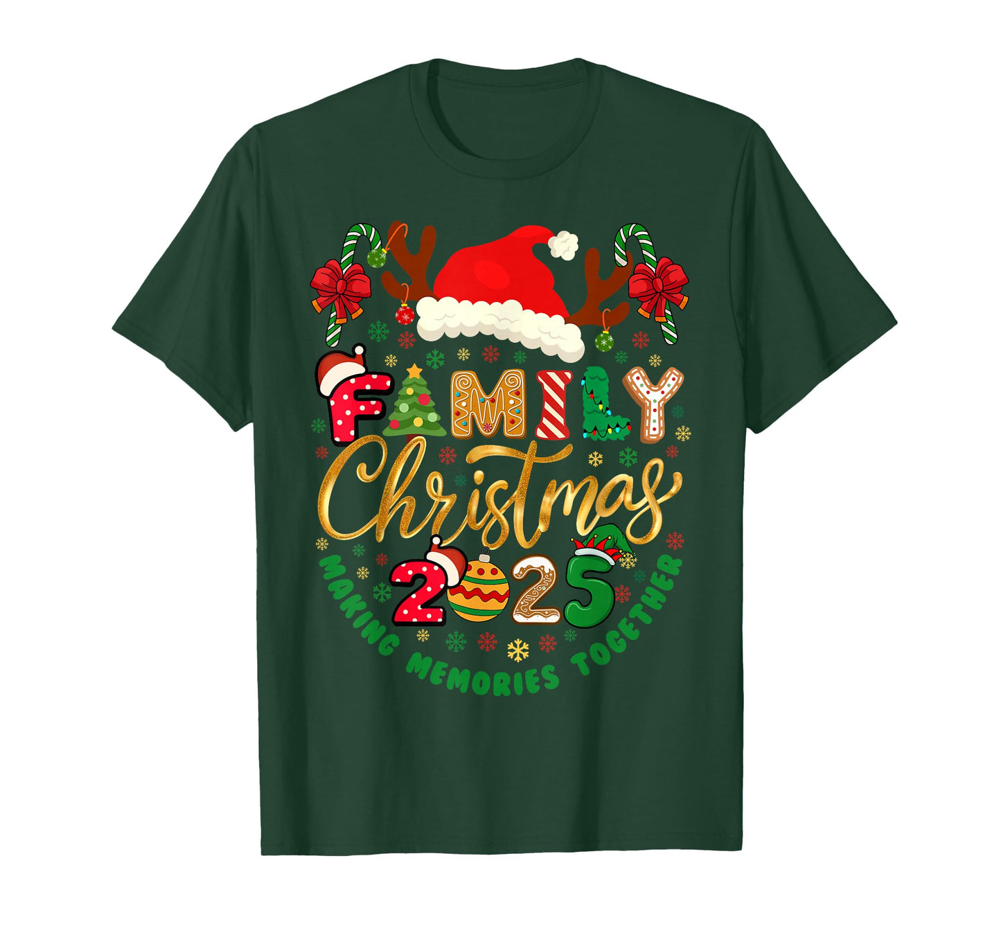 Family Christmas 2025 Matching Outfit Xmas Squad Santa Group T-Shirt